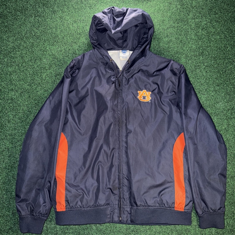 Vintage NCAA Auburn Uni Windbreaker Men's Size Large Full Zip